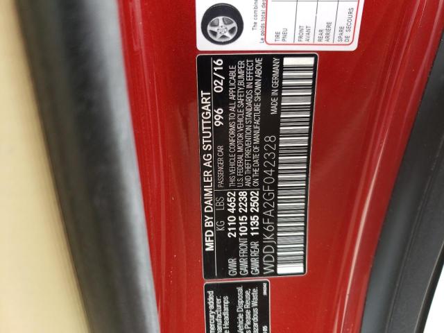 Photo 10 from auction – 2016 MERCEDES-BENZ SL 400 with VIN WDDJK6FA2GF042328