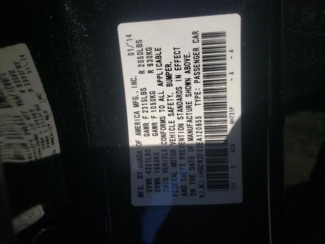 Photo 10 from auction – 2014 HONDA ACCORD SPO with VIN 1HGCR2F52EA120855