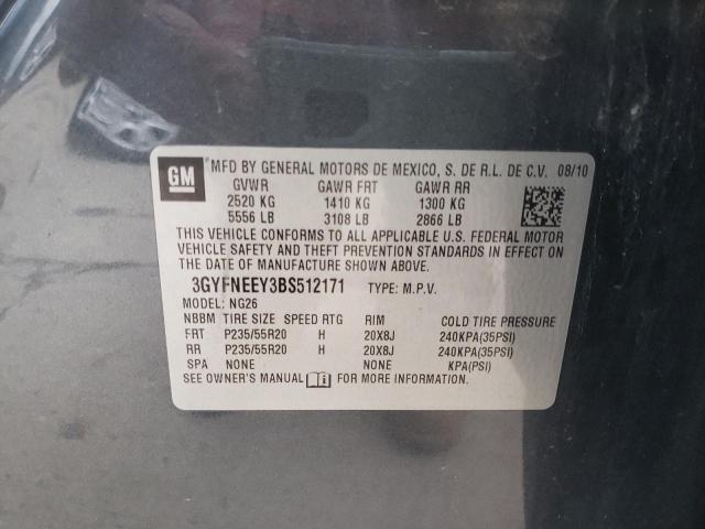 Photo 10 from auction – 2011 CADILLAC SRX PERFOR with VIN 3GYFNEEY3BS512171