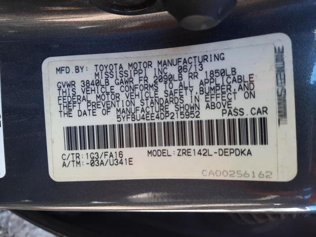 Zdjęcie 10 z aukcji – 2013 TOYOTA COROLLA BA z VIN 5YFBU4EE4DP215952