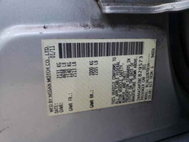 Photo 10 from auction – 2011 NISSAN MAXIMA S with VIN 1N4AA5AP2BC829573