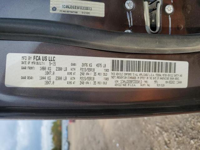 Photo 10 from auction – 2015 JEEP COMPASS LA with VIN 1C4NJDEB9FD333013