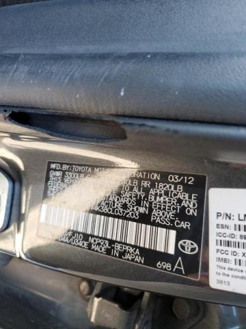 Photo 10 from auction – 2012 TOYOTA YARIS with VIN JTDBT4K38CL037203