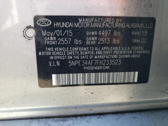 Photo 10 from auction – 2015 HYUNDAI SONATA with VIN 5NPE34AF7FH233523