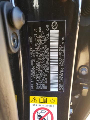 Photo 10 from auction – 2019 LEXUS ES 350 with VIN 58ABZ1B11KU004259