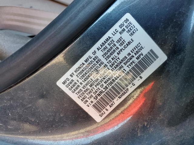 Photo 10 from auction – 2006 HONDA ODYSSEY EX with VIN 5FNRL38706B444961