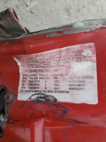 Photo 10 from auction – 2000 CHEVROLET S-10 PU with VIN 1GCCS1452YK227466