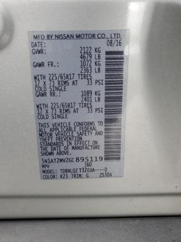 Photo 10 from auction – 2016 NISSAN ROGUE S with VIN 5N1AT2MV2GC895119