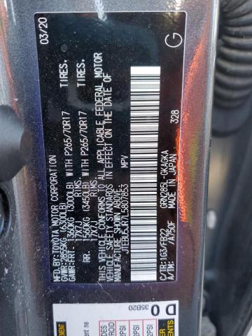 Photo 10 from auction – 2020 TOYOTA 4RUNNER SR with VIN JTEBU5JR7L5807853