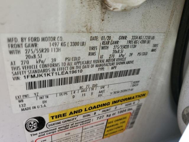Photo 10 from auction – 2020 FORD EXPEDITION with VIN 1FMJK1KT1LEA19610