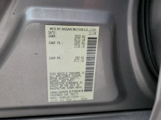 Photo 10 from auction – 2015 NISSAN ALTIMA 2.5 with VIN 1N4AL3AP0FN370049