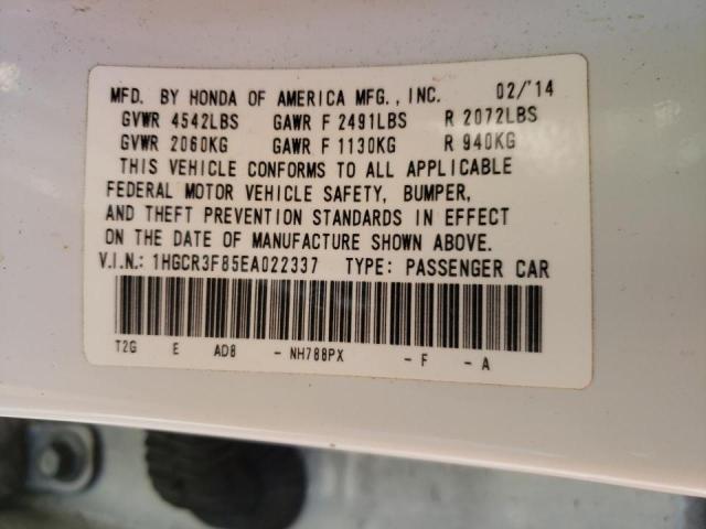 Photo 10 from auction – 2014 HONDA ACCORD EXL with VIN 1HGCR3F85EA022337