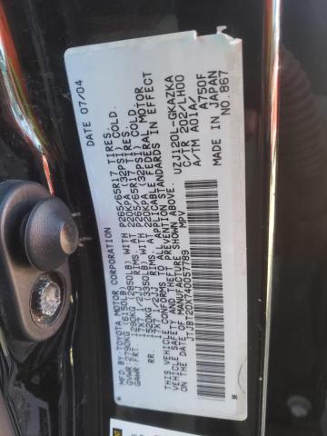 Photo 10 from auction – 2004 LEXUS GX 470 with VIN JTJBT20X740057789