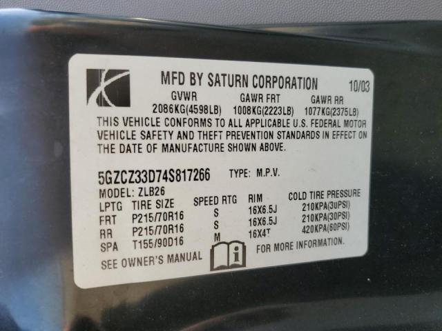 Photo 10 from auction – 2004 SATURN VUE with VIN 5GZCZ33D74S817266