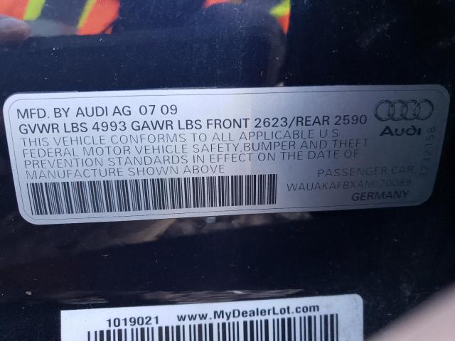 Photo 10 from auction – 2010 AUDI A6 4.2 with VIN WAUAKAFBXAN020089