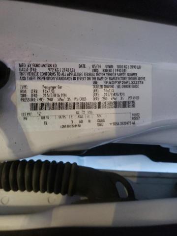 Photo 10 from auction – 2014 FORD FOCUS SE with VIN 1FADP3F29EL322378