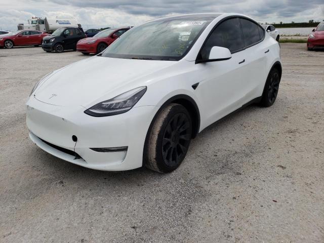 Photo 2 from auction – 2020 TESLA MODEL Y with VIN 5YJYGDEE5LF039215