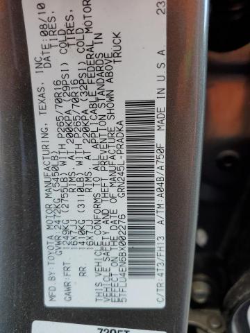 Photo 10 from auction – 2011 TOYOTA TACOMA DOU with VIN 5TFLU4EN6BX002276
