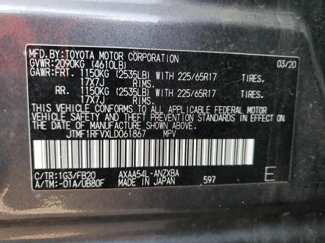Photo 10 from auction – 2020 TOYOTA RAV4 LE with VIN JTMF1RFVXLD061867