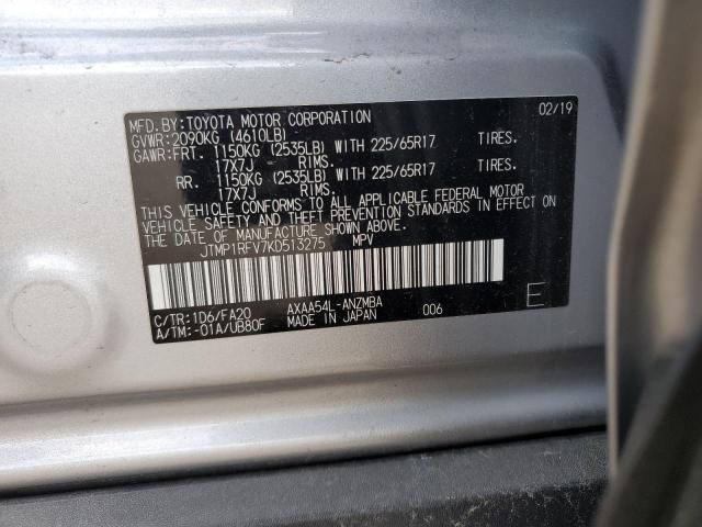 Photo 10 from auction – 2019 TOYOTA RAV4 XLE with VIN JTMP1RFV7KD513275