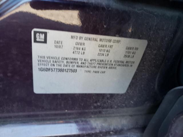Photo 10 from auction – 2008 CADILLAC CTS with VIN 1G6DF577380127503