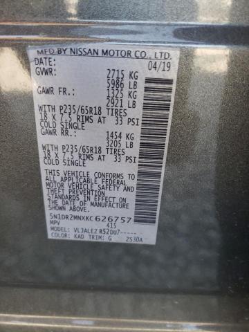 Photo 10 from auction – 2019 NISSAN PATHFINDER with VIN 5N1DR2MNXKC626757