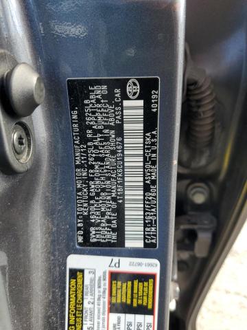 Photo 10 from auction – 2012 TOYOTA CAMRY BASE with VIN 4T1BF1FK6CU194676