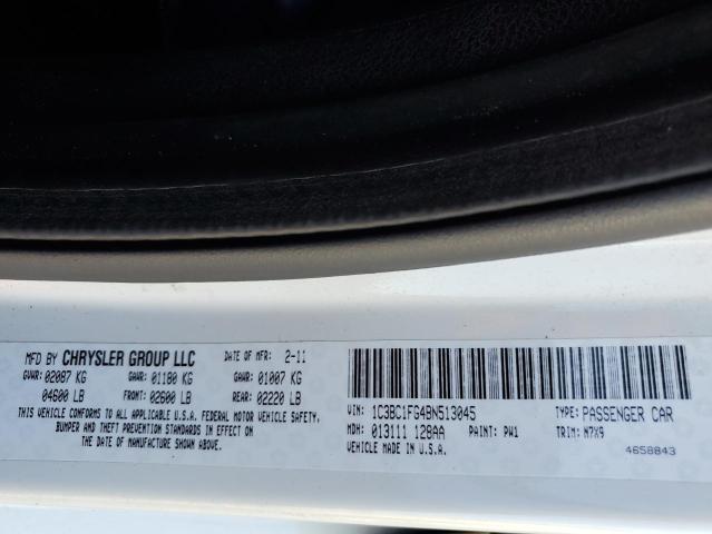 Photo 10 from auction – 2011 CHRYSLER 200 TOURIN with VIN 1C3BC1FG4BN513045