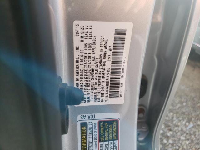 Photo 10 from auction – 2015 HONDA CR-V LX with VIN 5J6RM4H39FL124657