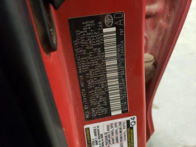 Photo 10 from auction – 2005 TOYOTA COROLLA MA with VIN 2T1LR32EX5C439264