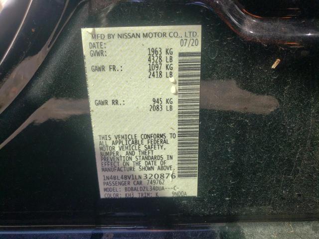 Photo 10 from auction – 2020 NISSAN ALTIMA S with VIN 1N4BL4BV1LN320876