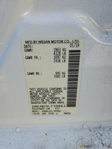 Photo 10 from auction – 2019 NISSAN ALTIMA S with VIN 1N4BL4BV7KC239861