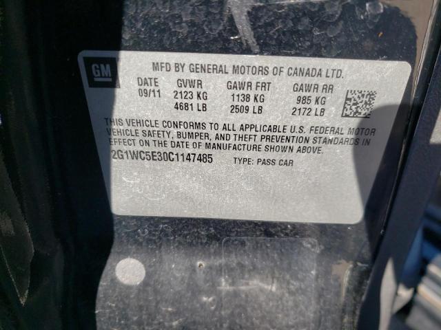 Photo 10 from auction – 2012 CHEVROLET IMPALA LTZ with VIN 2G1WC5E30C1147485