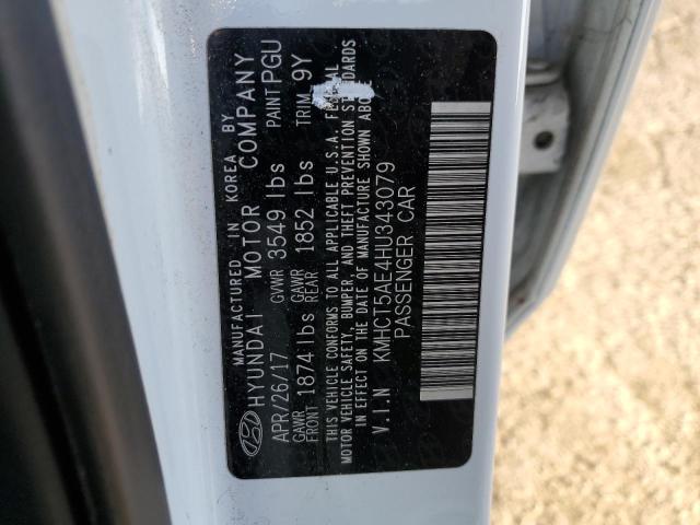 Photo 10 from auction – 2017 HYUNDAI ACCENT SE with VIN KMHCT5AE4HU343079