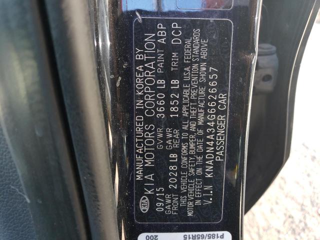 Photo 10 from auction – 2016 KIA RIO EX with VIN KNADN4A34G6626657