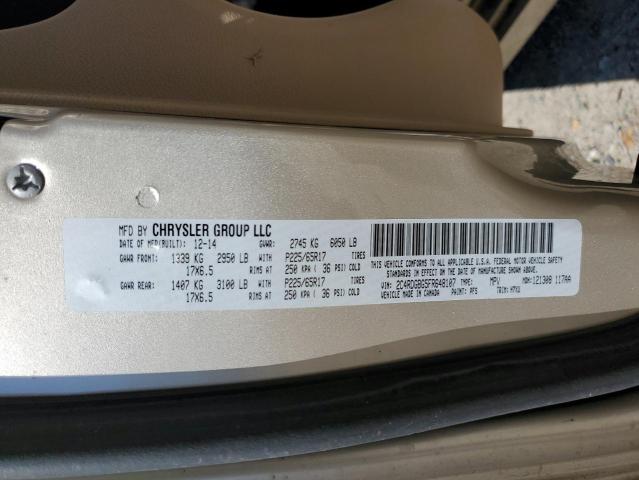 Photo 10 from auction – 2015 DODGE GRAND CARA with VIN 2C4RDGBG5FR648107