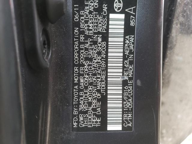 Photo 10 from auction – 2011 TOYOTA COROLLA BA with VIN JTDBU4EE1B9149038