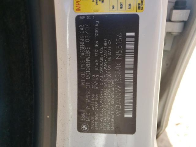 Photo 10 from auction – 2008 BMW 535 I with VIN WBANW13588CN55156