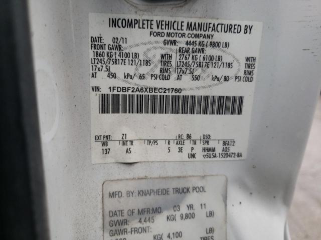 Photo 10 from auction – 2011 FORD F250 SUPER with VIN 1FDBF2A6XBEC21760