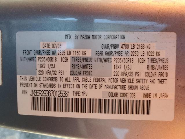 Photo 10 from auction – 2007 MAZDA CX-7 with VIN JM3ER293670125381