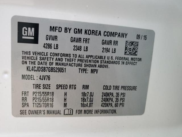 Photo 10 from auction – 2016 BUICK ENCORE PRE with VIN KL4CJDSB7GB529051