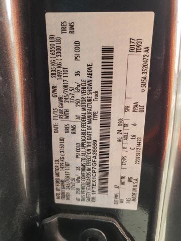 Photo 10 from auction – 2016 FORD F150 SUPER with VIN 1FTEX1CP7GFA35559