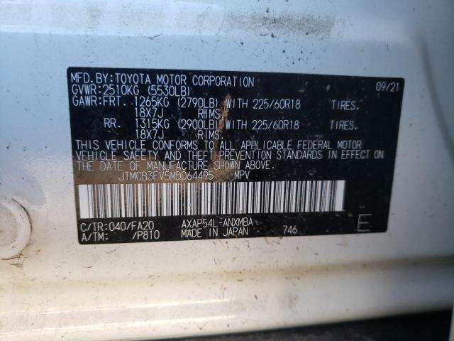 Photo 10 from auction – 2021 TOYOTA RAV4 PRIME with VIN JTMCB3FV5MD064495