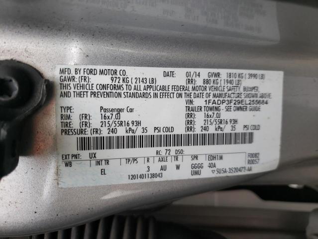 Photo 10 from auction – 2014 FORD FOCUS SE with VIN 1FADP3F29EL255684