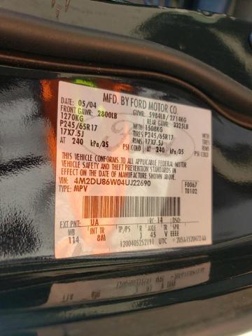 Photo 10 from auction – 2004 MERCURY MOUNTAINEE with VIN 4M2DU86W04UJ22690