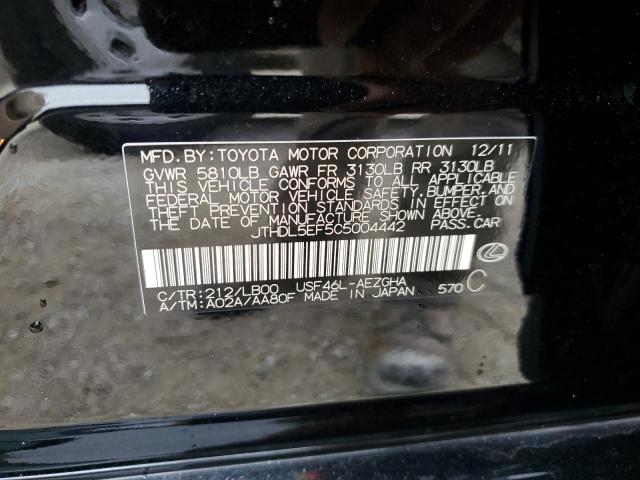 Photo 10 from auction – 2012 LEXUS LS 460L with VIN JTHDL5EF5C5004442