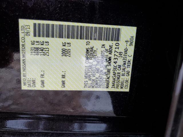 Photo 10 from auction – 2014 NISSAN MAXIMA S with VIN 1N4AA5AP3EC437710
