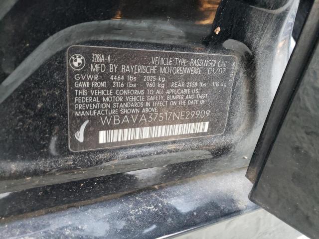 Photo 10 from auction – 2007 BMW 328 I with VIN WBAVA37517NE29909