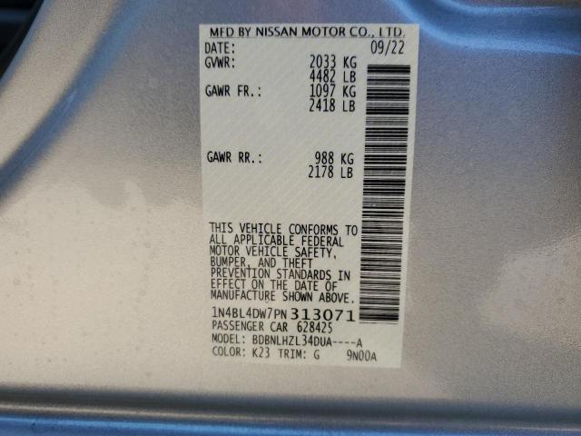 Photo 10 from auction – 2023 NISSAN ALTIMA with VIN 1N4BL4DW7PN313071