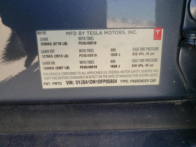 Photo 10 from auction – 2013 TESLA MODEL S with VIN 5YJSA1DN1DFP05804